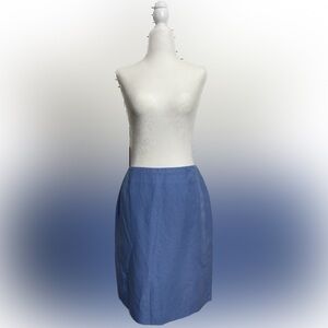 4P Casual Corner Annex Petite Blue Suiting Skirt